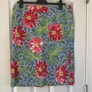 Talbots Floral Midi Skirt
